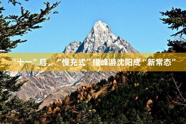 “十一”后，“慢充式”错峰游沈阳成“新常态”